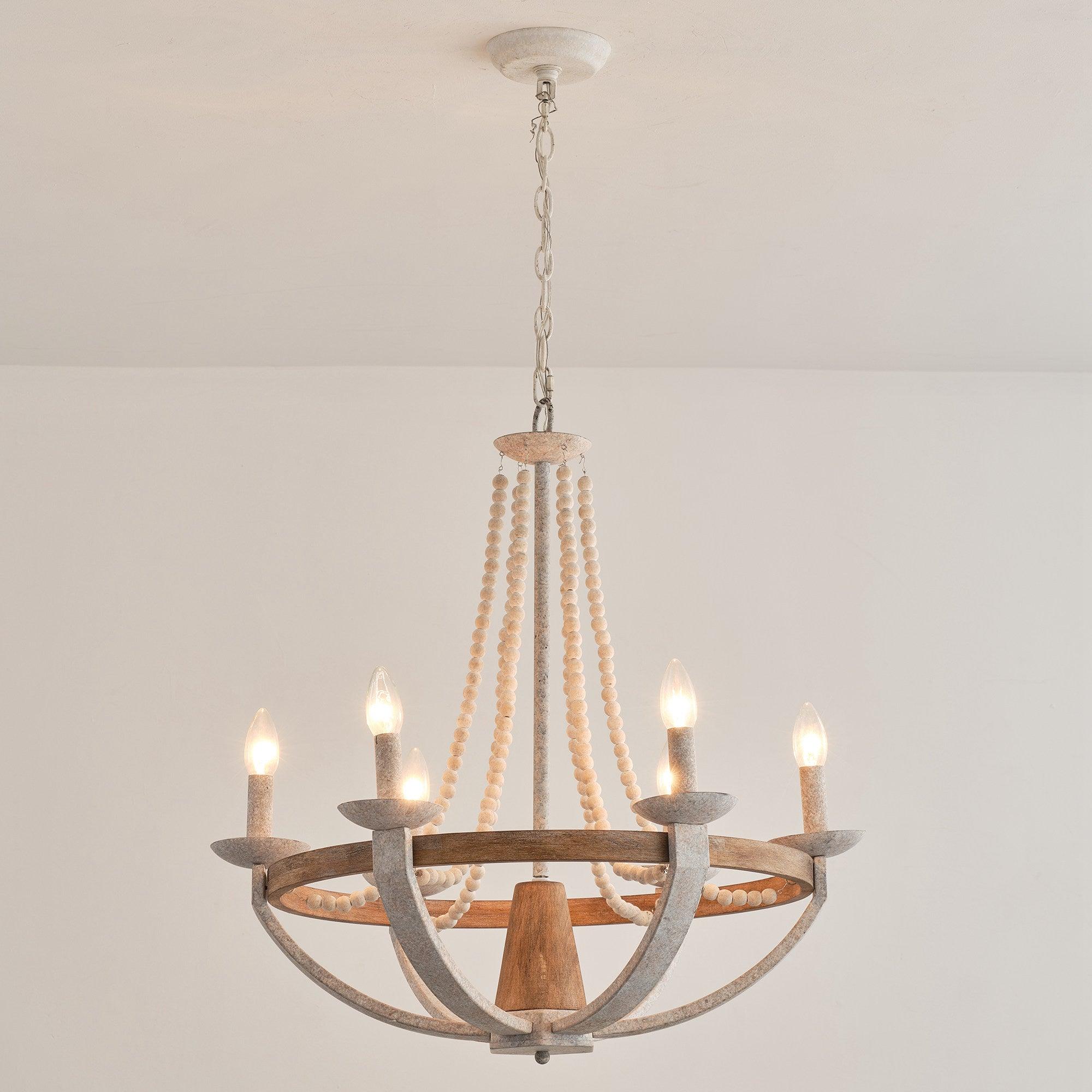 Freyza | Adan Modern Traditional Wood Chandelier – Modern Dining Room Living Room