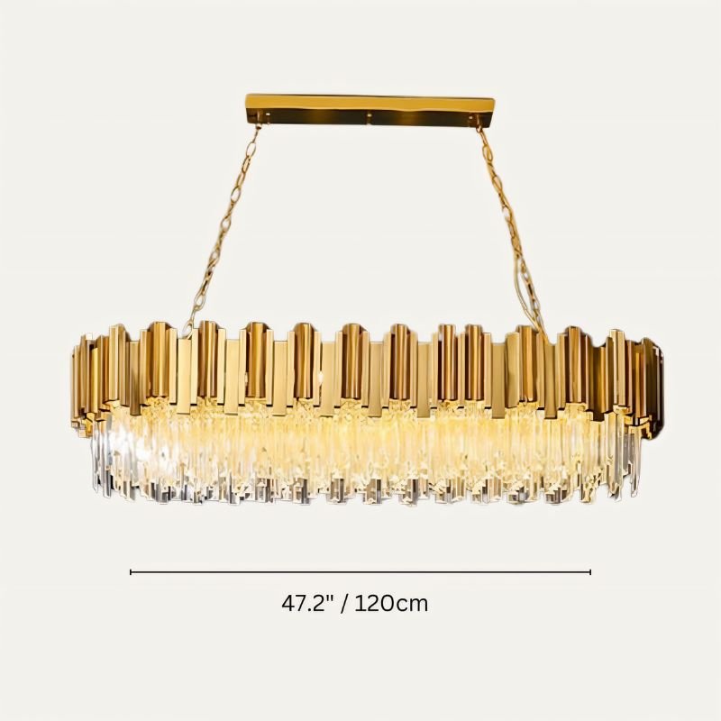 Freyza - AdoniaCrystal | Elegant Modern Gold Crystal Chandelier Light Fixture