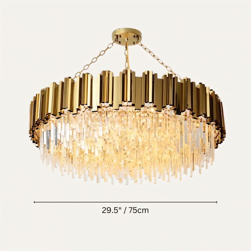 Freyza - AdoniaCrystal | Elegant Modern Gold Crystal Chandelier Light Fixture