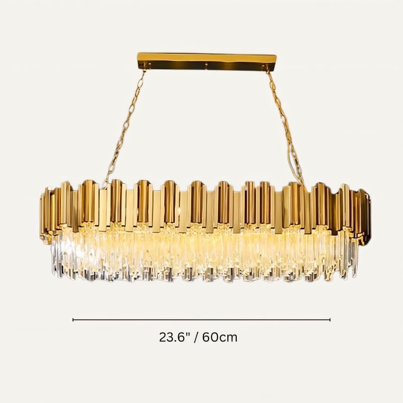 Freyza - AdoniaCrystal | Elegant Modern Gold Crystal Chandelier Light Fixture