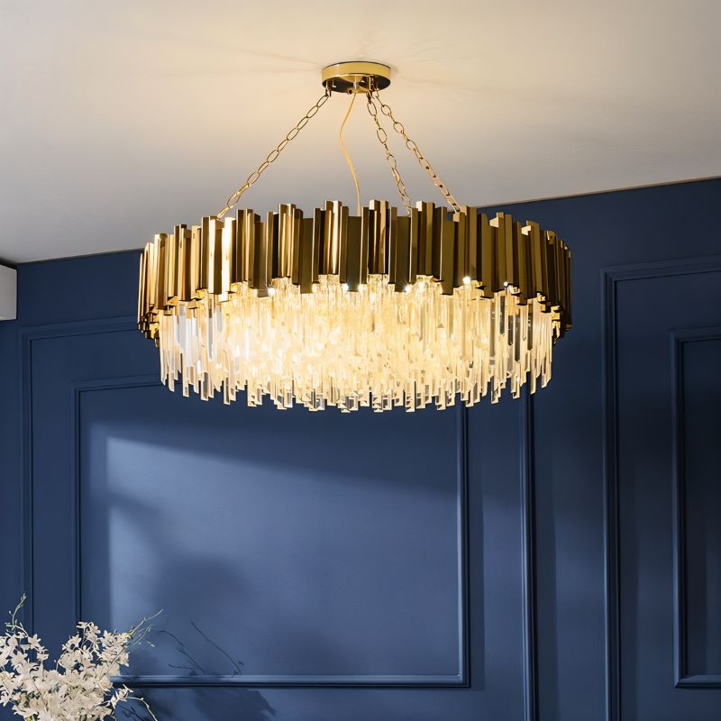 Freyza - AdoniaCrystal | Elegant Modern Gold Crystal Chandelier Light Fixture