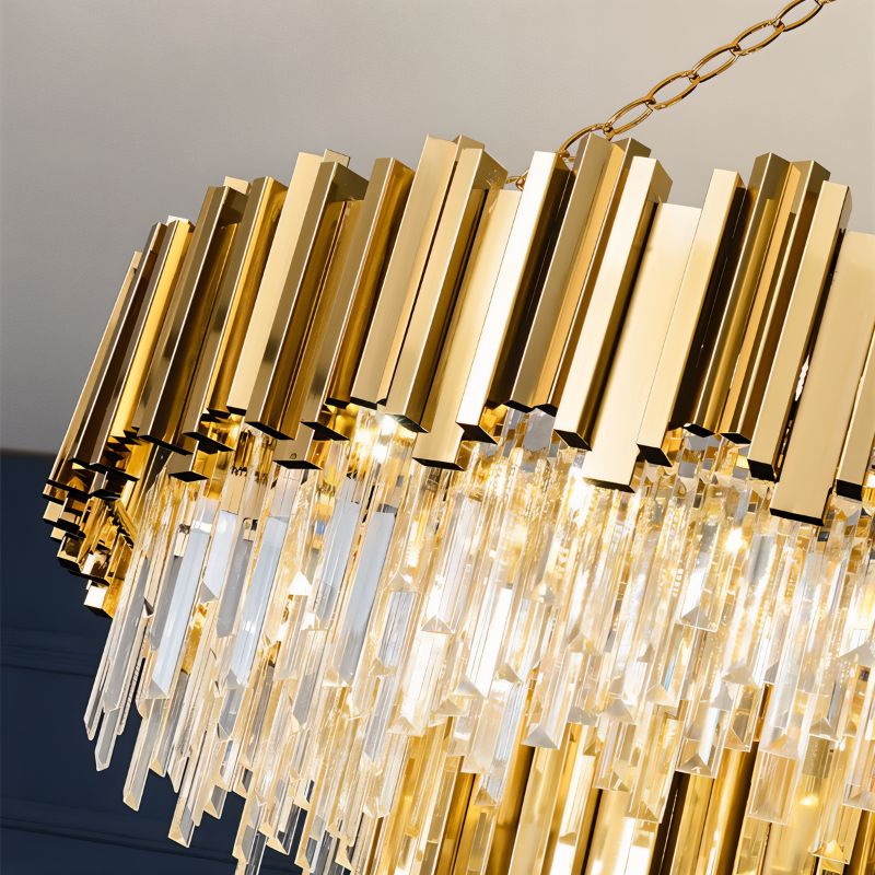 Freyza - AdoniaCrystal | Elegant Modern Gold Crystal Chandelier Light Fixture
