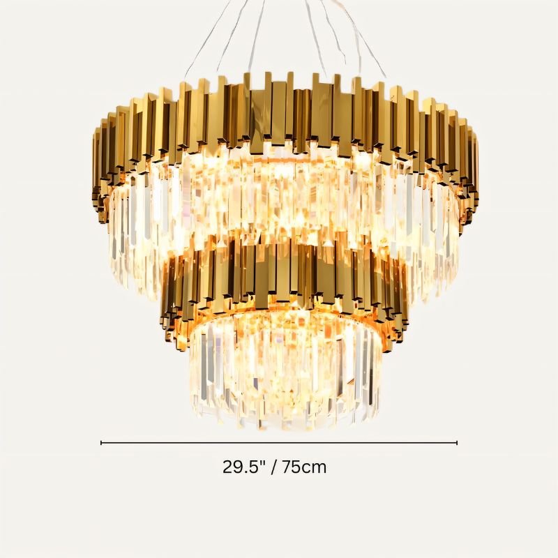 Freyza - AdoniaCrystal | Elegant Modern Gold Crystal Chandelier Light Fixture