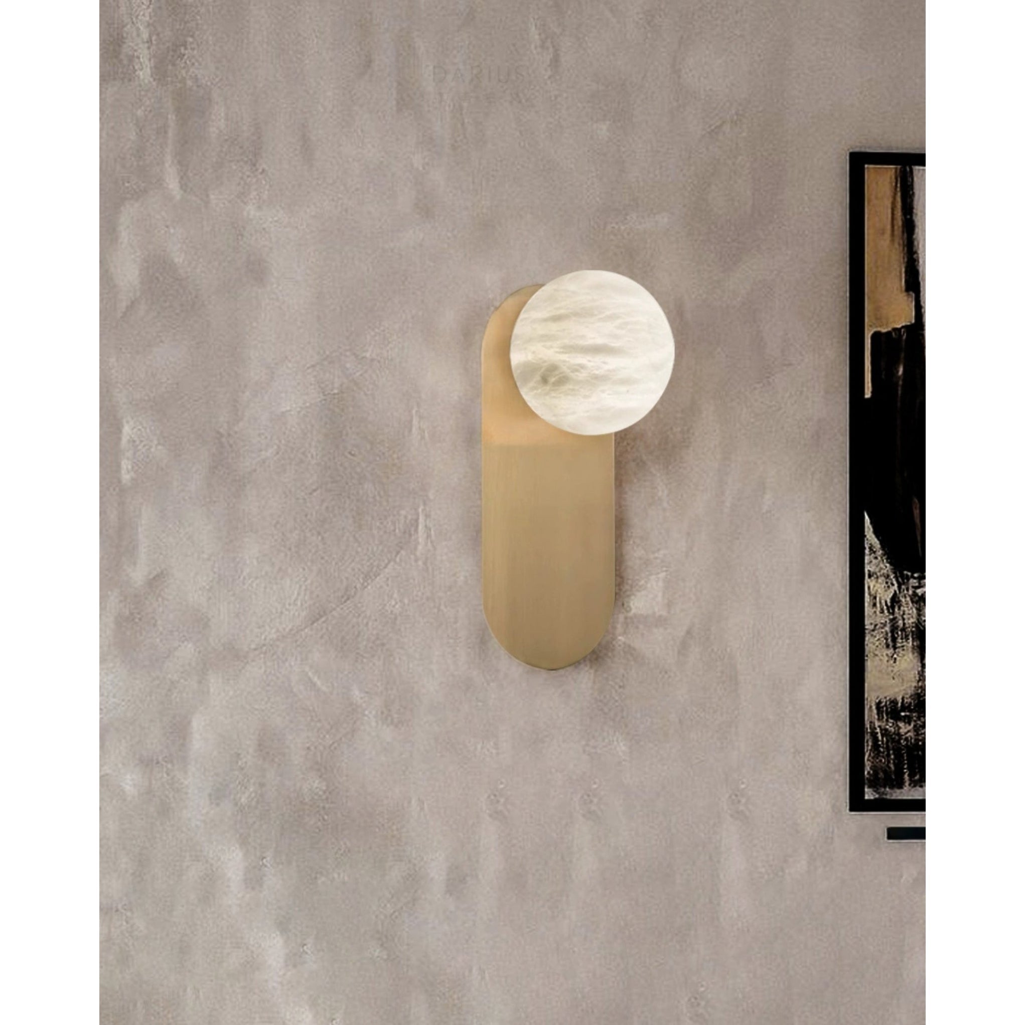 Freyza | Adrion moderne Alabaster-Wandleuchte – modernes Schlafzimmer und Flur