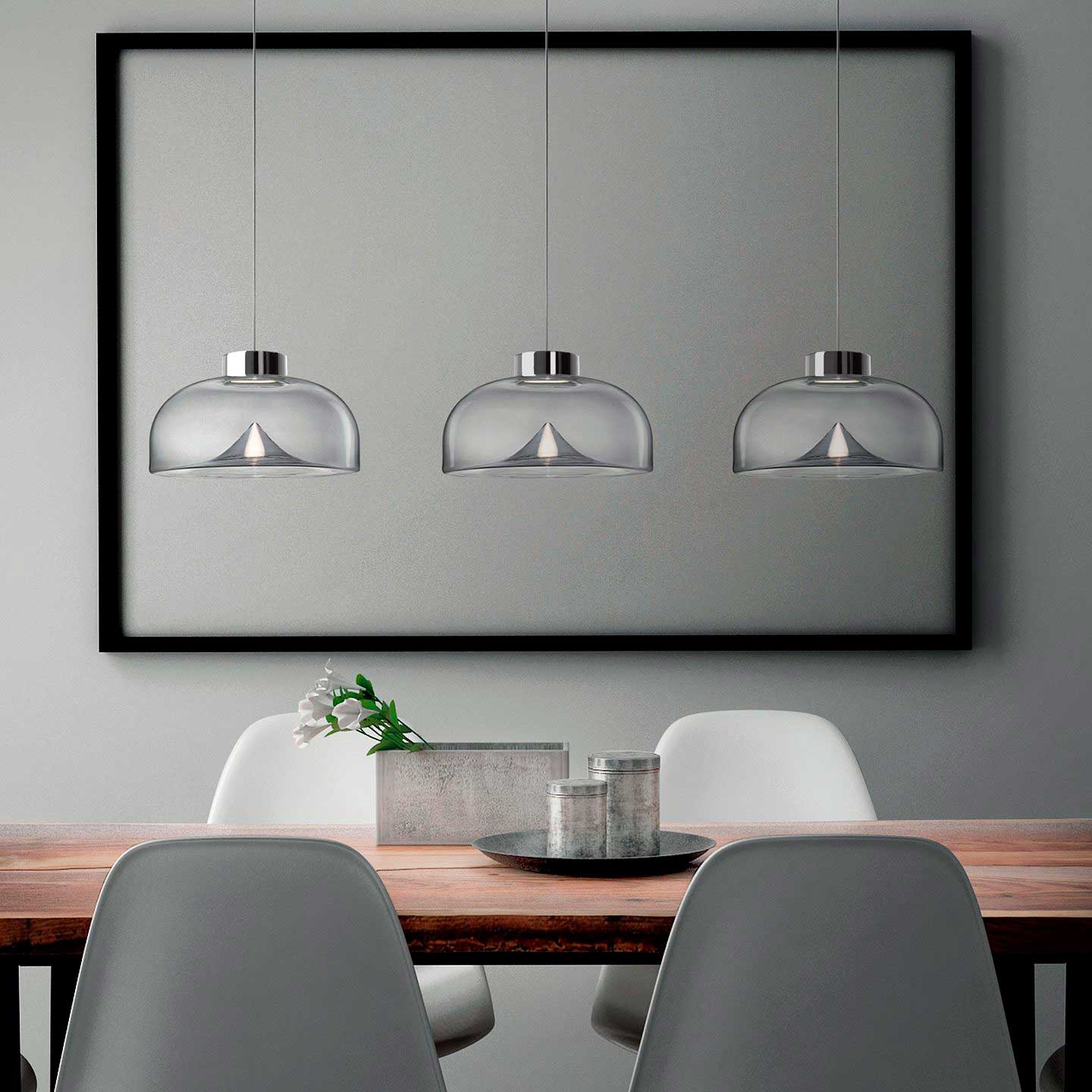 Freyza | Aella Glas-Pendelleuchte – Küche, Esszimmer