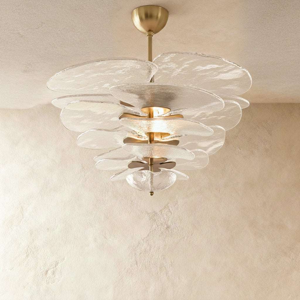 Freyza - Elegant Handcrafted Murano Glass Petal Chandelier
