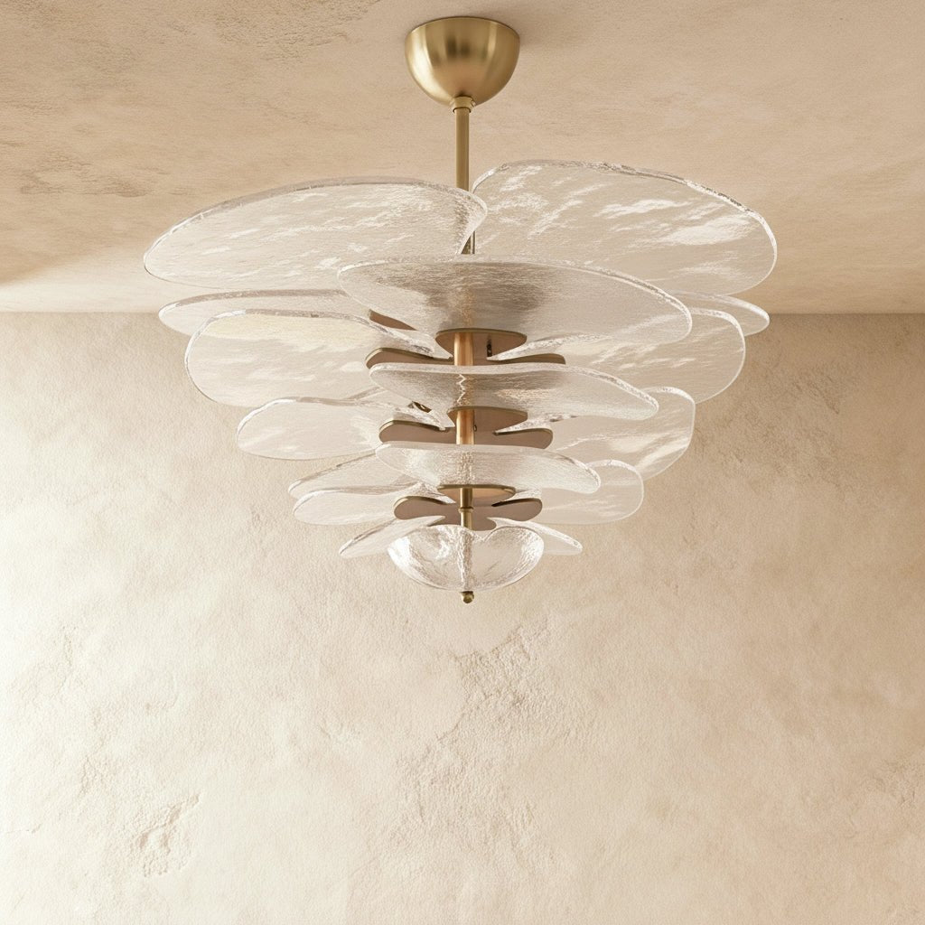 Freyza - Elegant Handcrafted Murano Glass Petal Chandelier