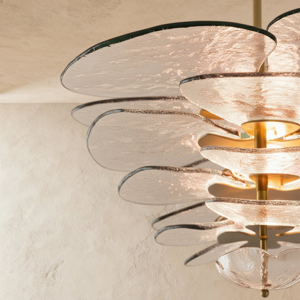 Freyza - Elegant Handcrafted Murano Glass Petal Chandelier