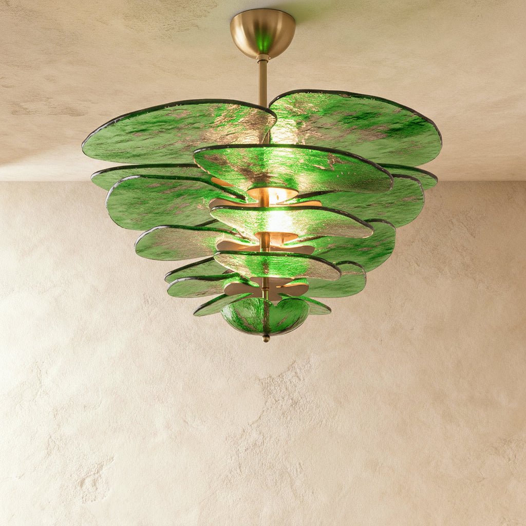 Freyza - Elegant Handcrafted Murano Glass Petal Chandelier