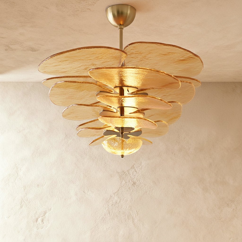 Freyza - Elegant Handcrafted Murano Glass Petal Chandelier
