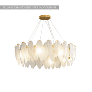 Freyza - Elegant Feather-Inspired Glass Chandelier Fixture