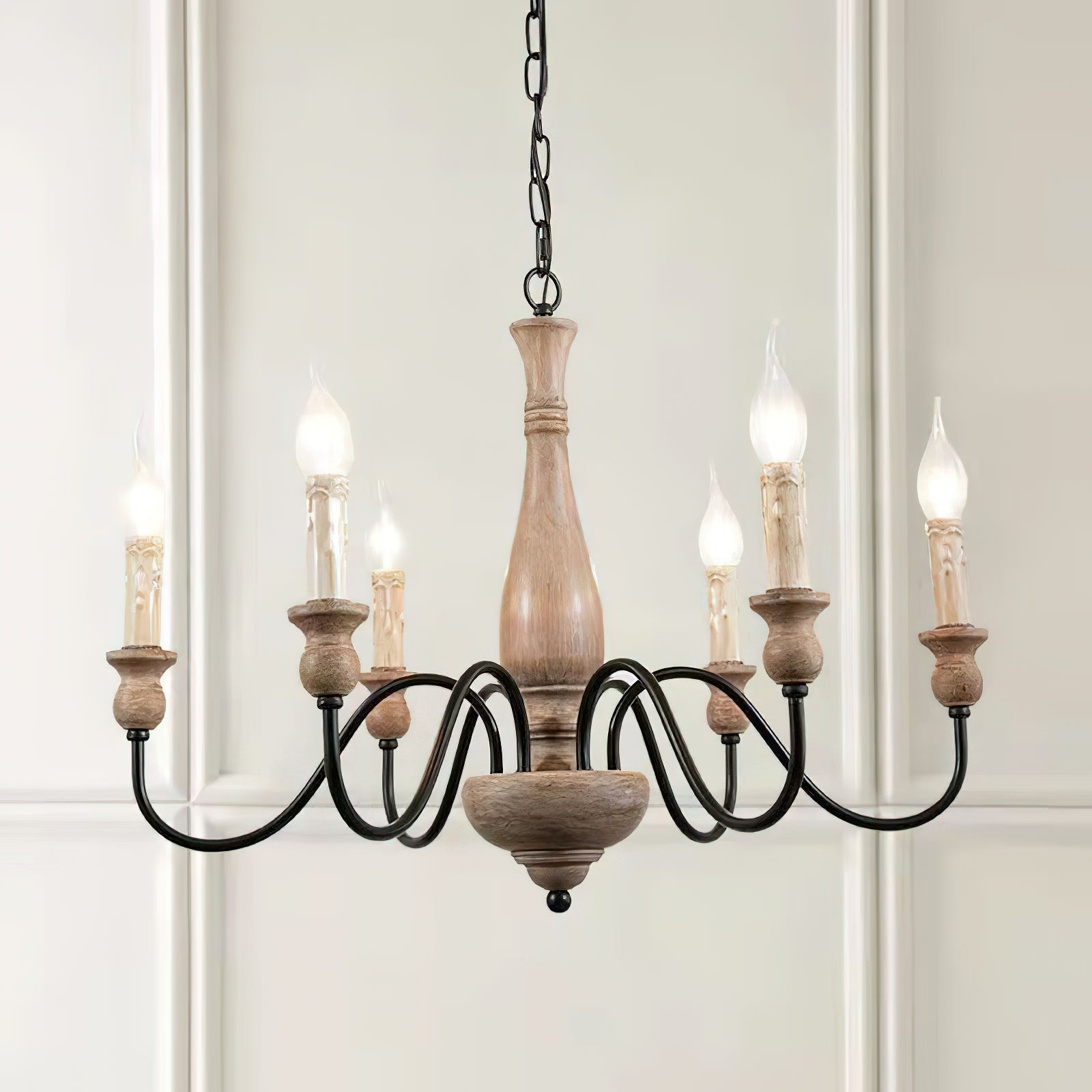 Freyza | Afralia Modern Industrial Wood Chandelier – Modern Dining Room Living Room