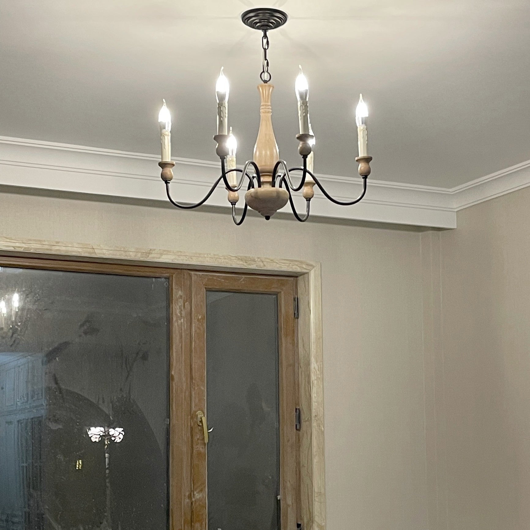 Freyza | Afralia Modern Industrial Wood Chandelier – Modern Dining Room Living Room