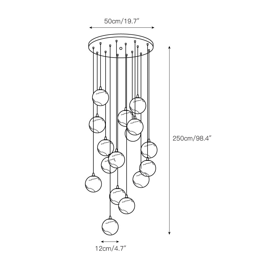 Freyza | Gloruvye Balls Modern Chandelier – Modern Dining Room Living Room