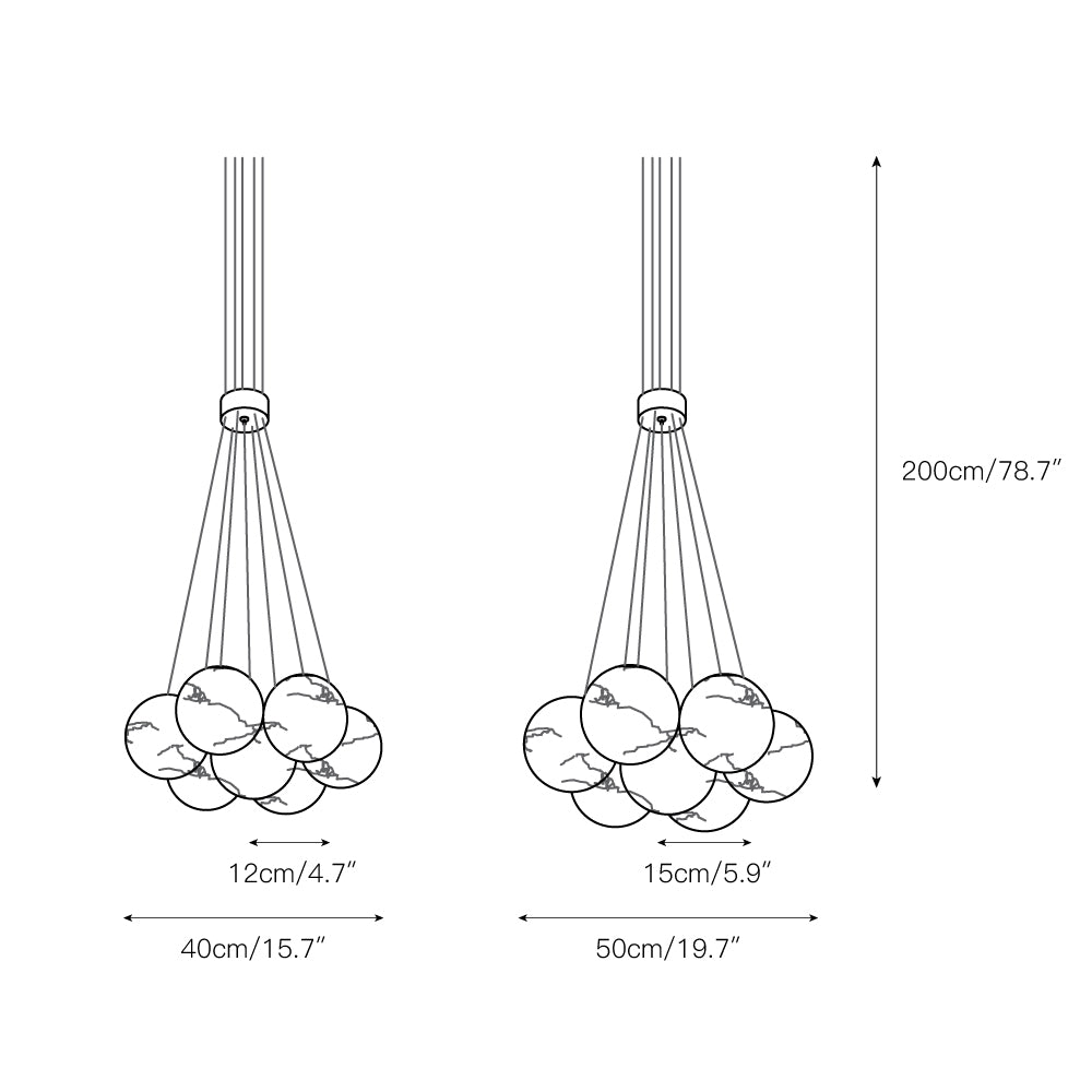 Freyza | Norduvyd Lunar Chandelier Chandelier – Dining Room Living Room
