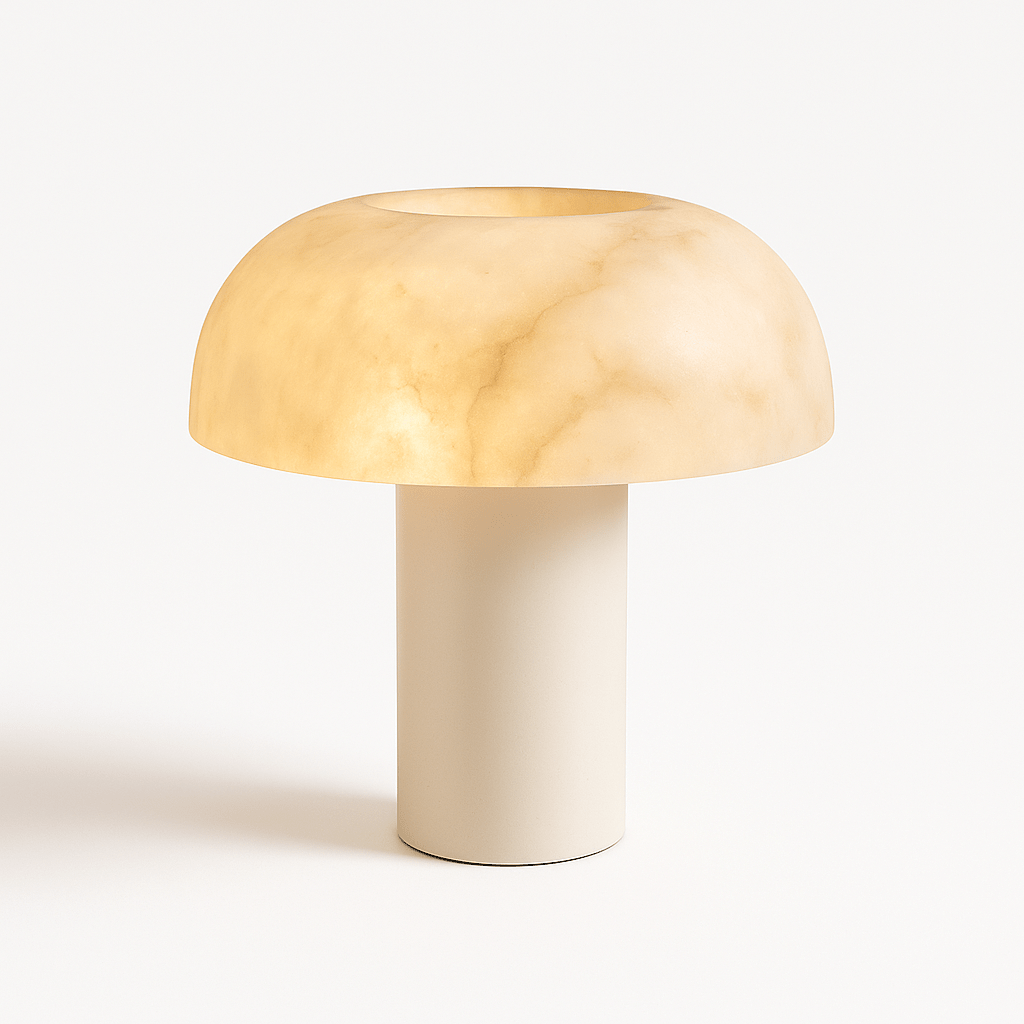 AlabasterGlow | Elegant Eco-Friendly Snowflake Table Lamp for Living Room 2