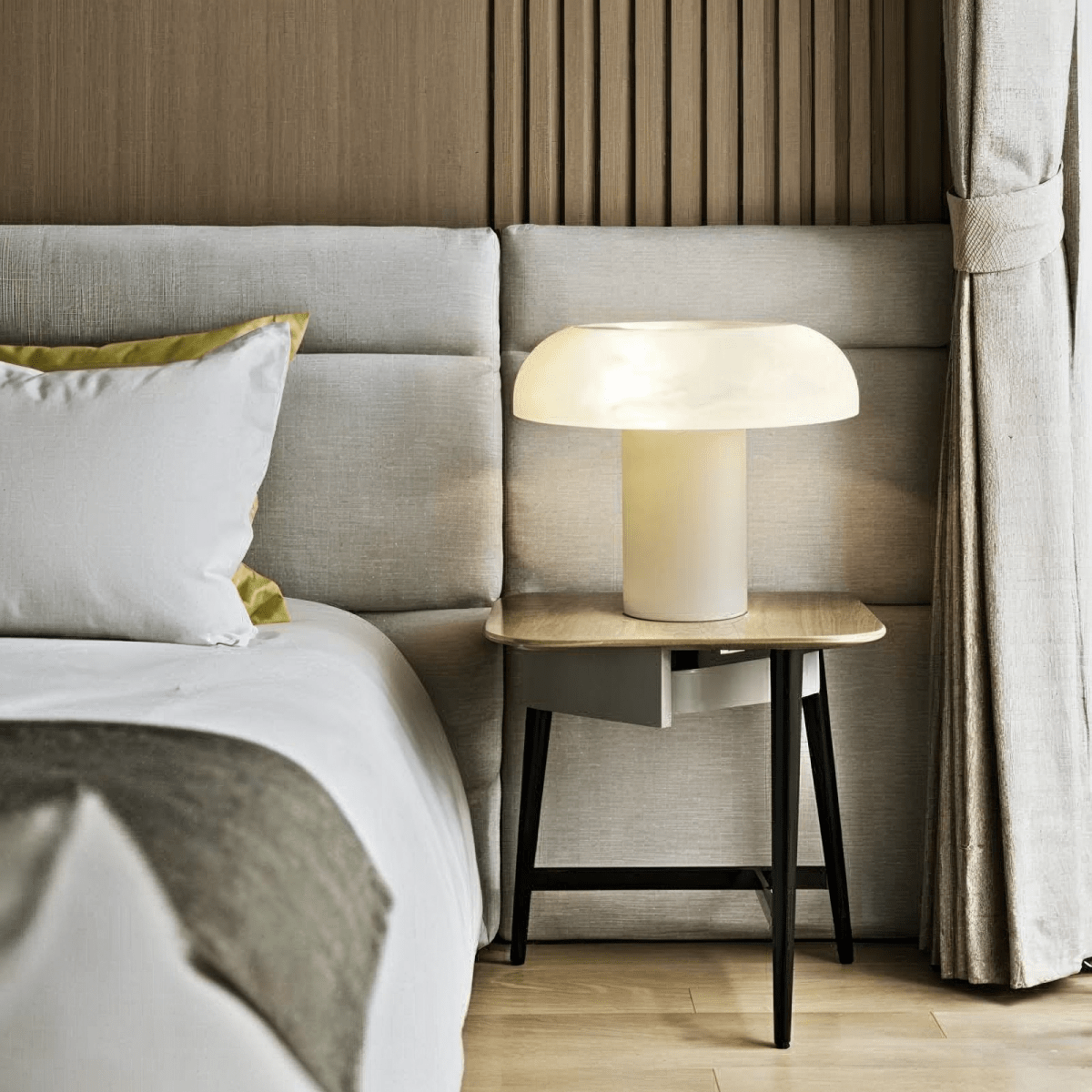 AlabasterGlow | Elegant Eco-Friendly Snowflake Table Lamp for Living Room 7
