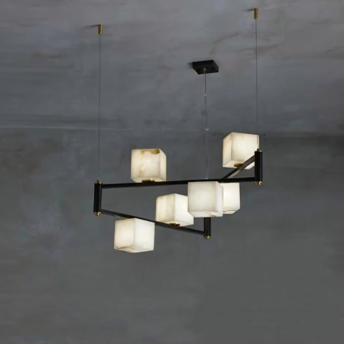 Freyza - AlabasterGlow | Elegant Modern Alabaster Chandelier Fixture