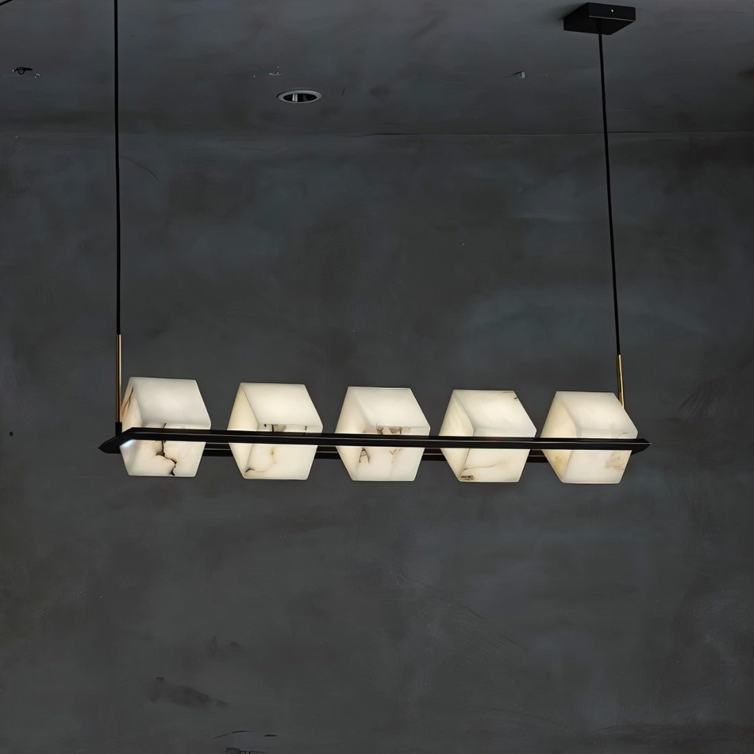 Freyza - AlabasterGlow | Elegant Modern Alabaster Chandelier Fixture