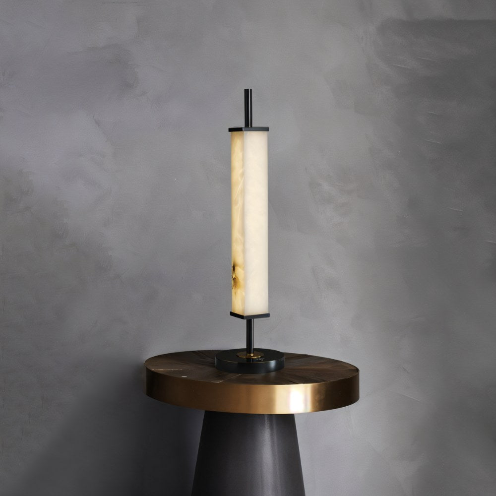 AlabasterGlow | Elegant Modern Alabaster Table Lamp for Bedside or Desk 6