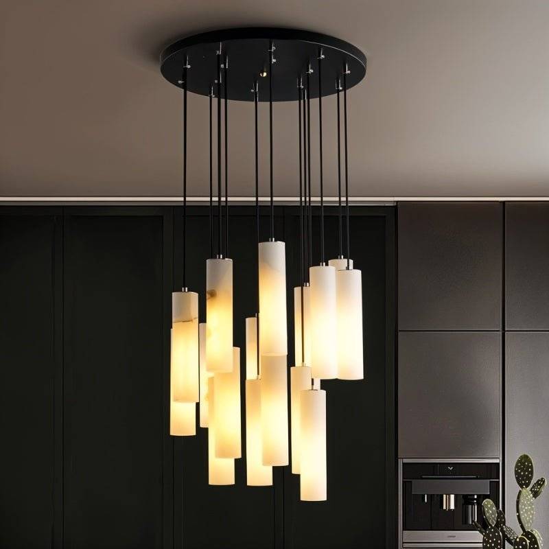 Freyza - AlabasterGlow | Elegant Modern Minimalist Chandelier Light Fixture