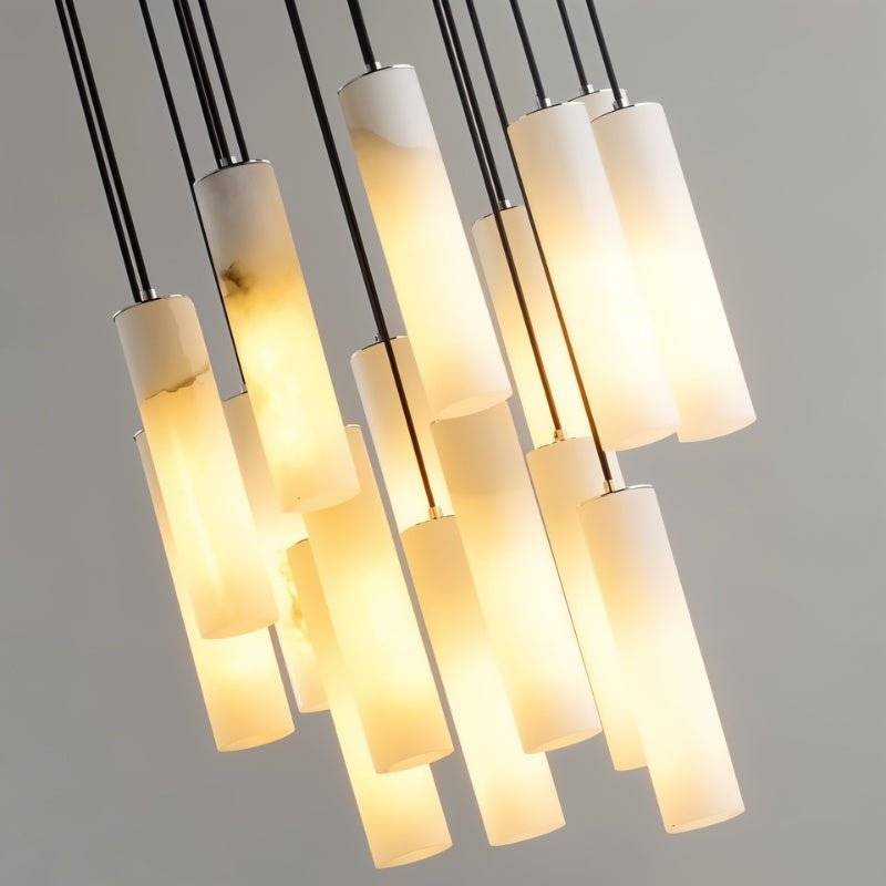 Freyza - AlabasterGlow | Elegant Modern Minimalist Chandelier Light Fixture