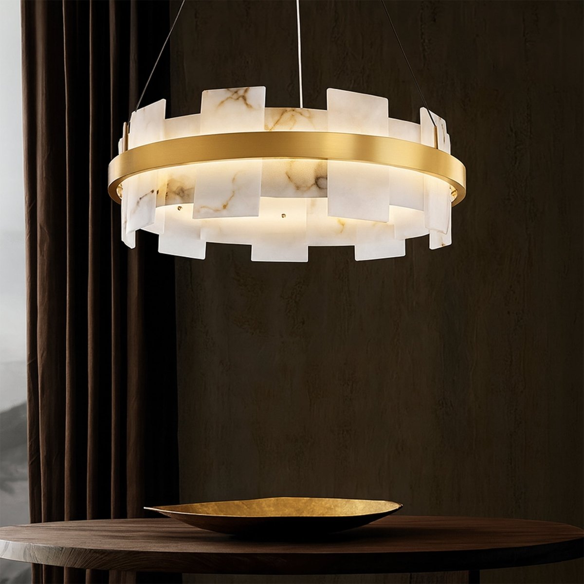 Freyza - Modern Elegant Copper Staggered Chandelier Light