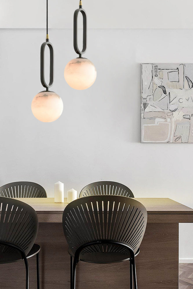 Freyza | Gloruvyd Minimalistische Kugel-Pendelleuchte – Minimalistische Küche und Esszimmer