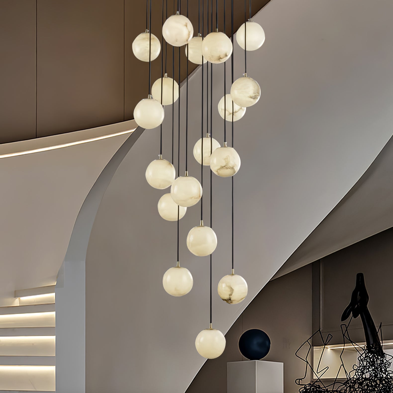 Freyza | Lustre moderne à boules Gloruvye – Salle à manger et salon modernes