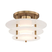Freyza - Alabaster Flush Mount Ceiling Light Fixture with Integrated LED Lighting | Elegant Design for Indoor Spaces