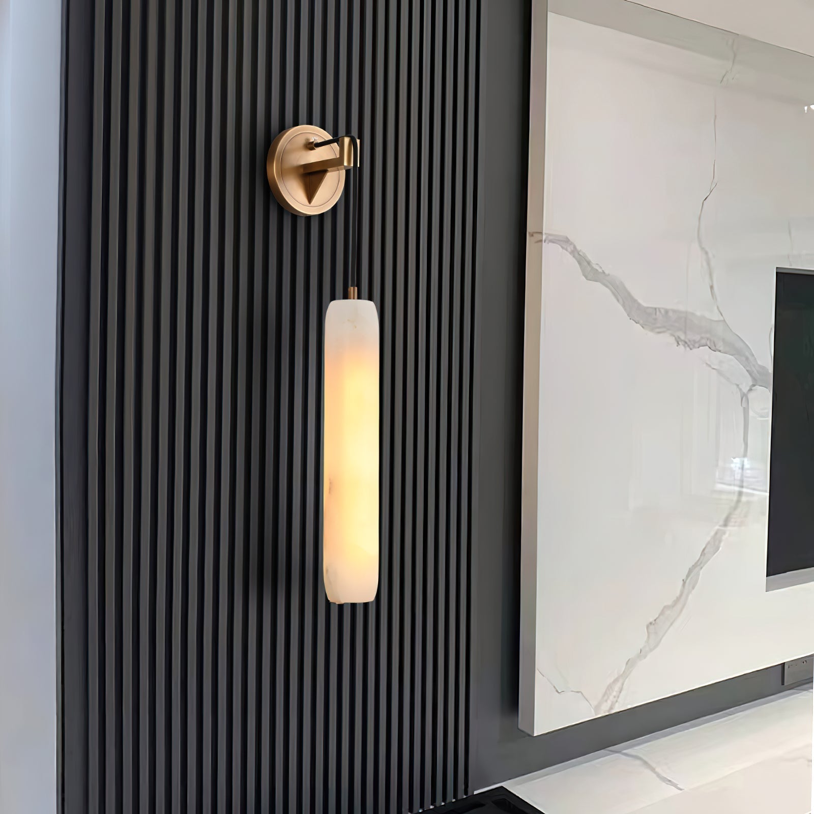 Freyza | Alabaster Flute Wall Wall Light – Bedroom Hallway