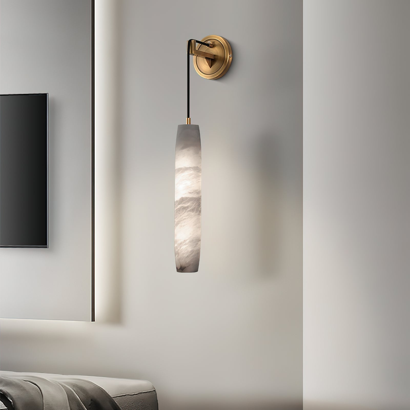 Freyza | Alabaster Flute Wall Wall Light – Bedroom Hallway