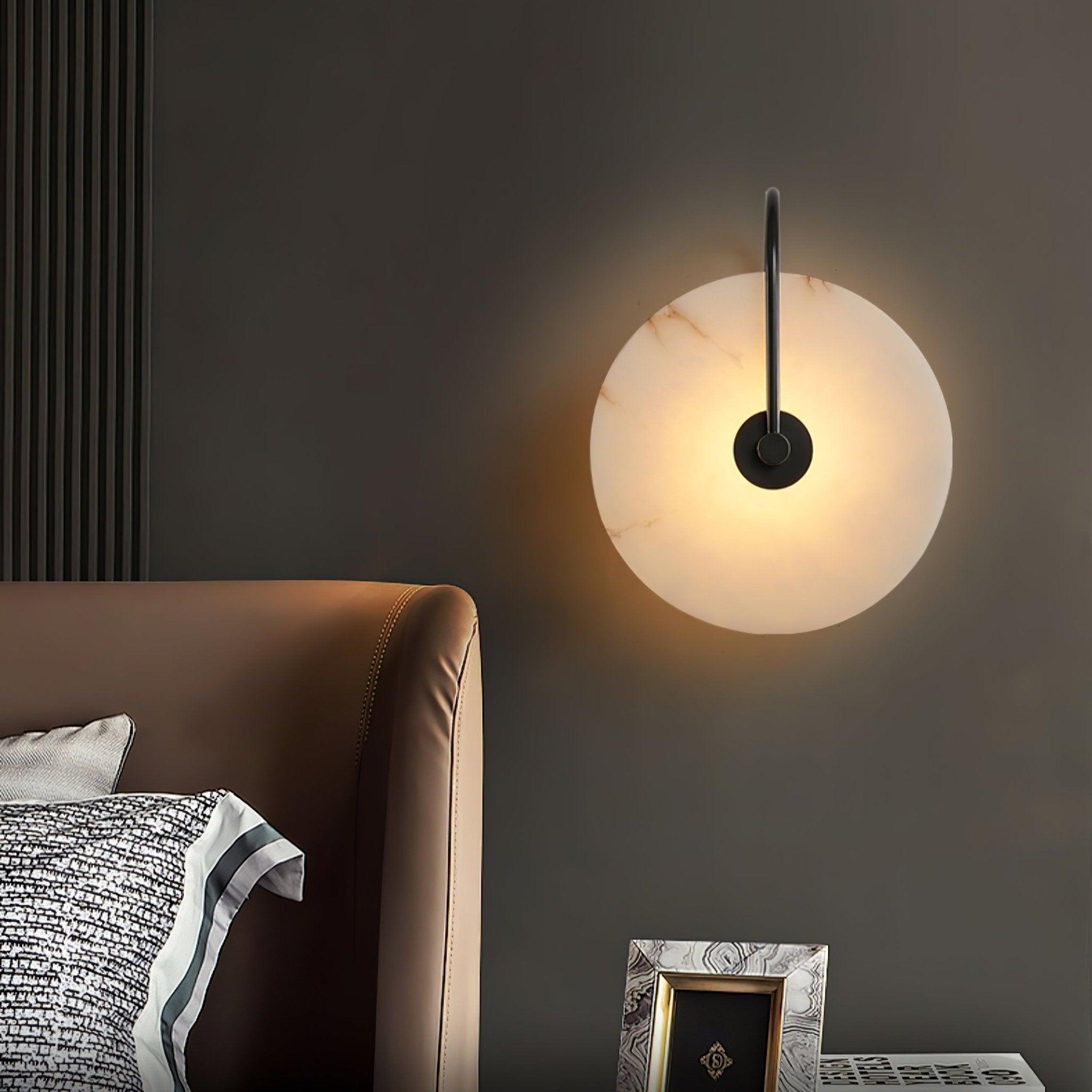 Freyza | Applique murale intérieure LED Kristy en albâtre – chambre, salon