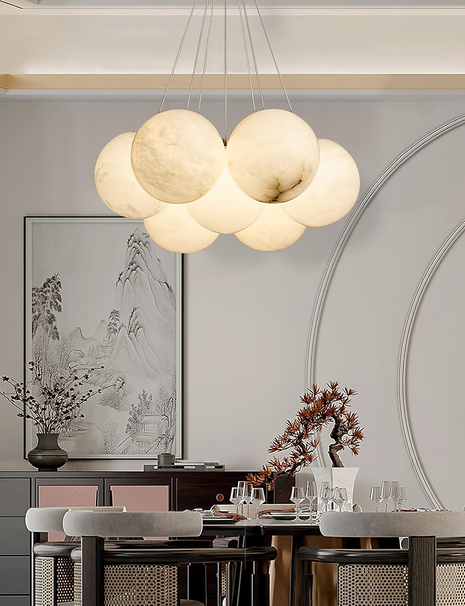Freyza | Norduvyd Lunar Chandelier Chandelier – Dining Room Living Room