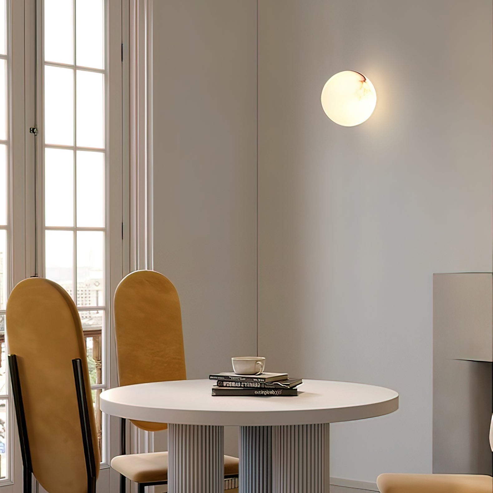 Freyza | Applique murale globe Vevinir en albâtre – chambre et couloir