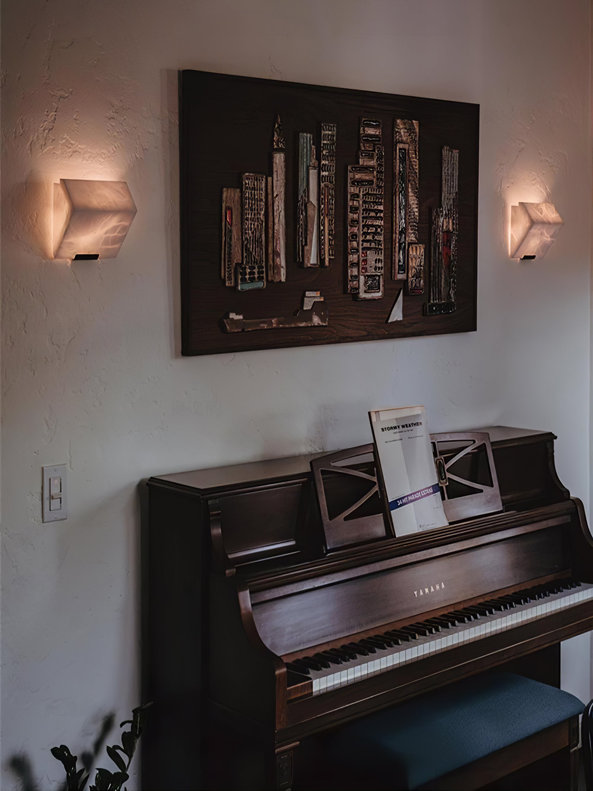 Freyza | Applique murale sculpturale d’intérieur en albâtre – chambre, salon