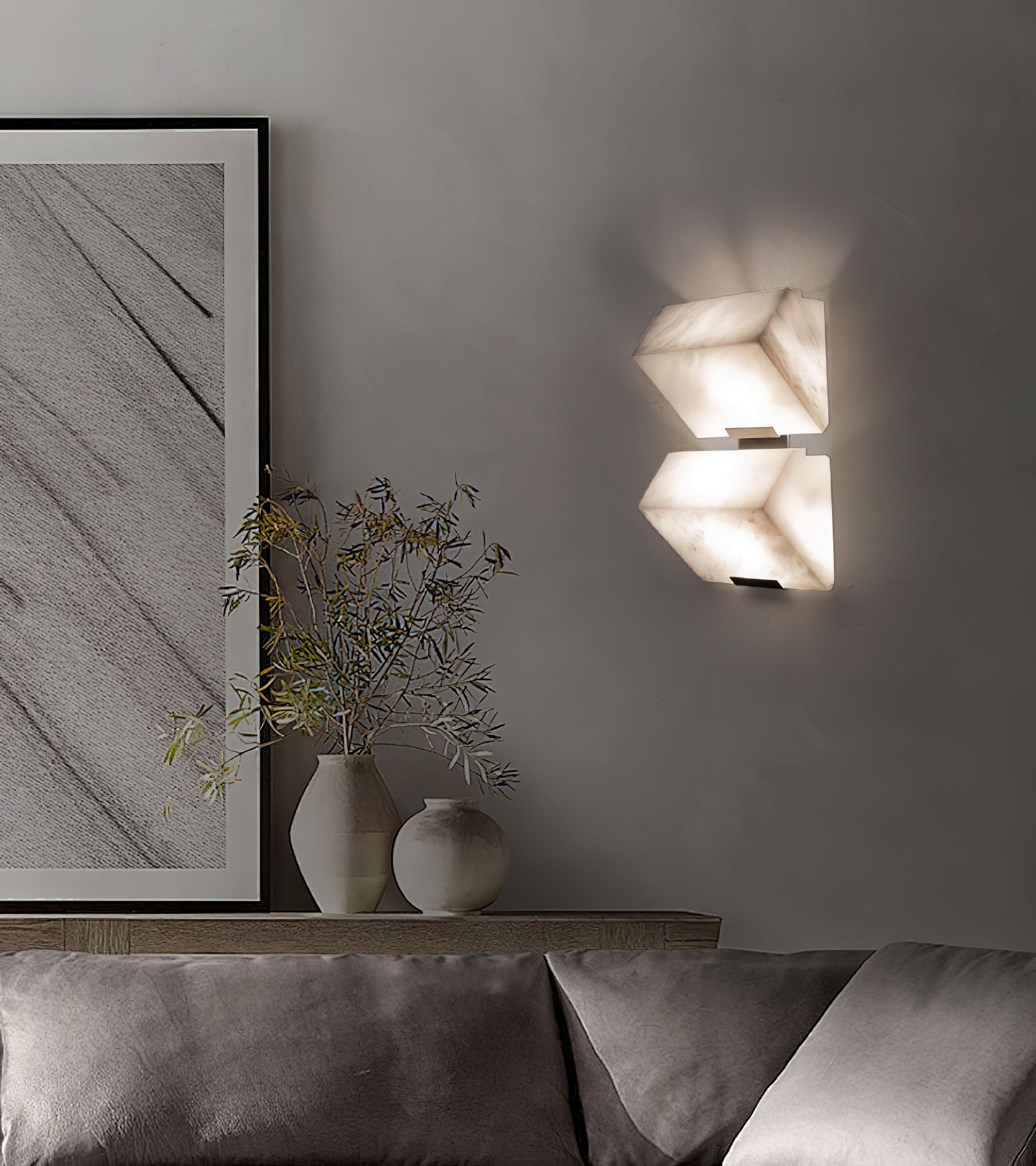 Freyza | Qvistuvyn Alabaster-Wandleuchte für Treppenhaus und Schlafzimmerflur