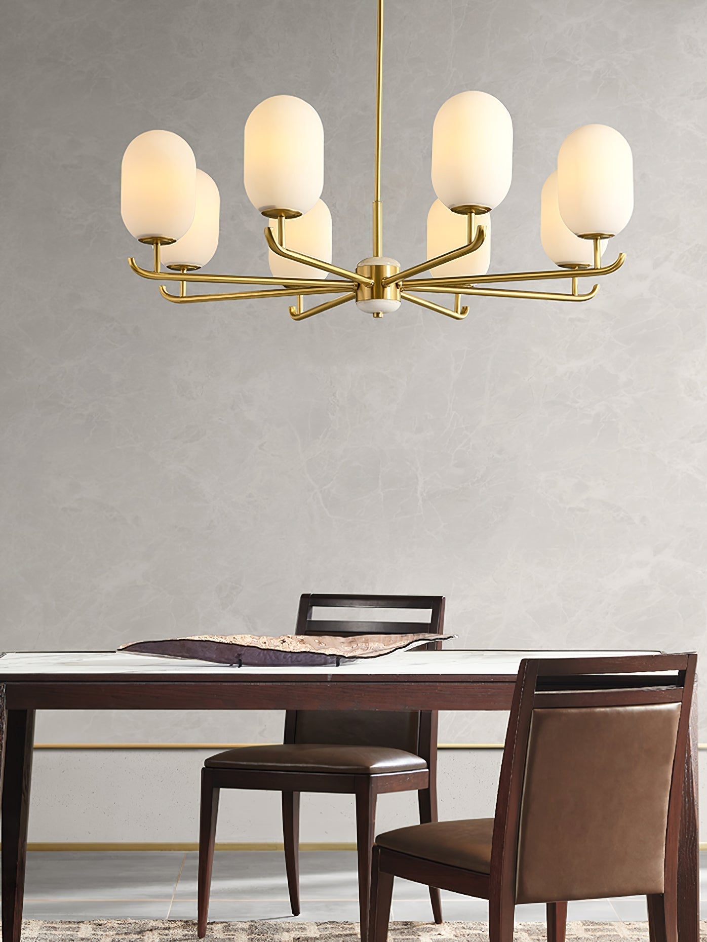 Freyza | Sifuvyn Modern Geometric Glass Chandelier – Modern Dining Room Living Room