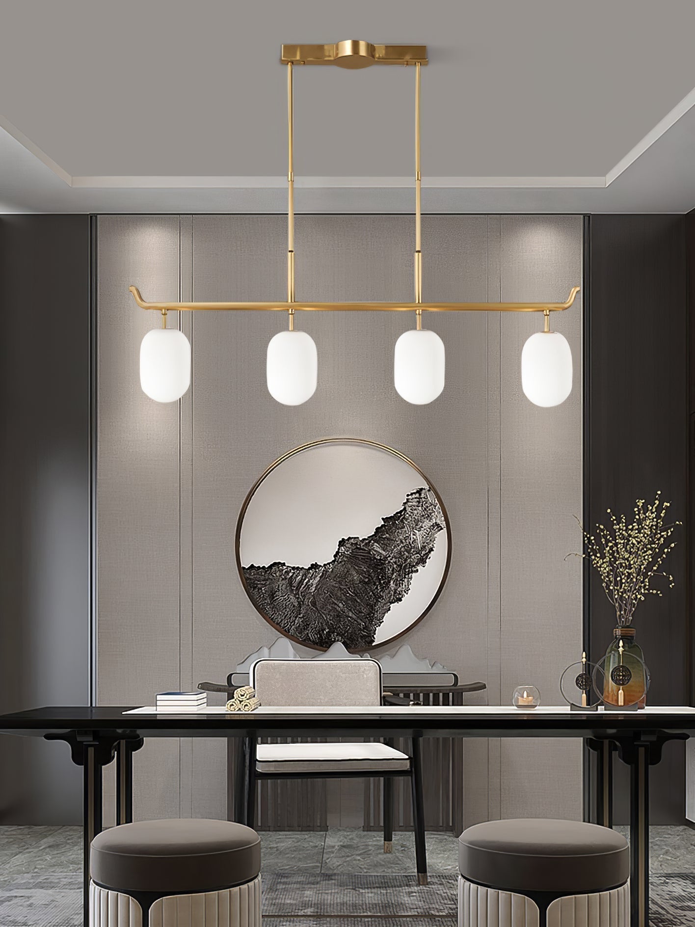 Freyza | Sifuvyn Modern Geometric Glass Chandelier – Modern Dining Room Living Room