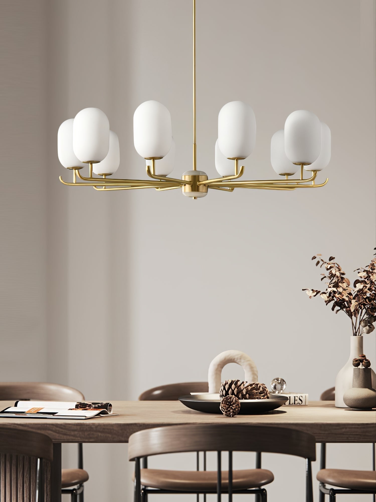 Freyza | Sifuvyn Modern Geometric Glass Chandelier – Modern Dining Room Living Room