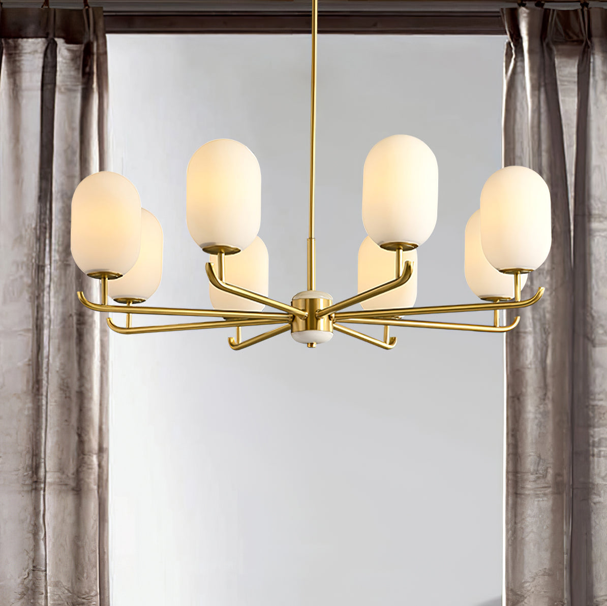 Freyza | Sifuvyn Modern Geometric Glass Chandelier – Modern Dining Room Living Room