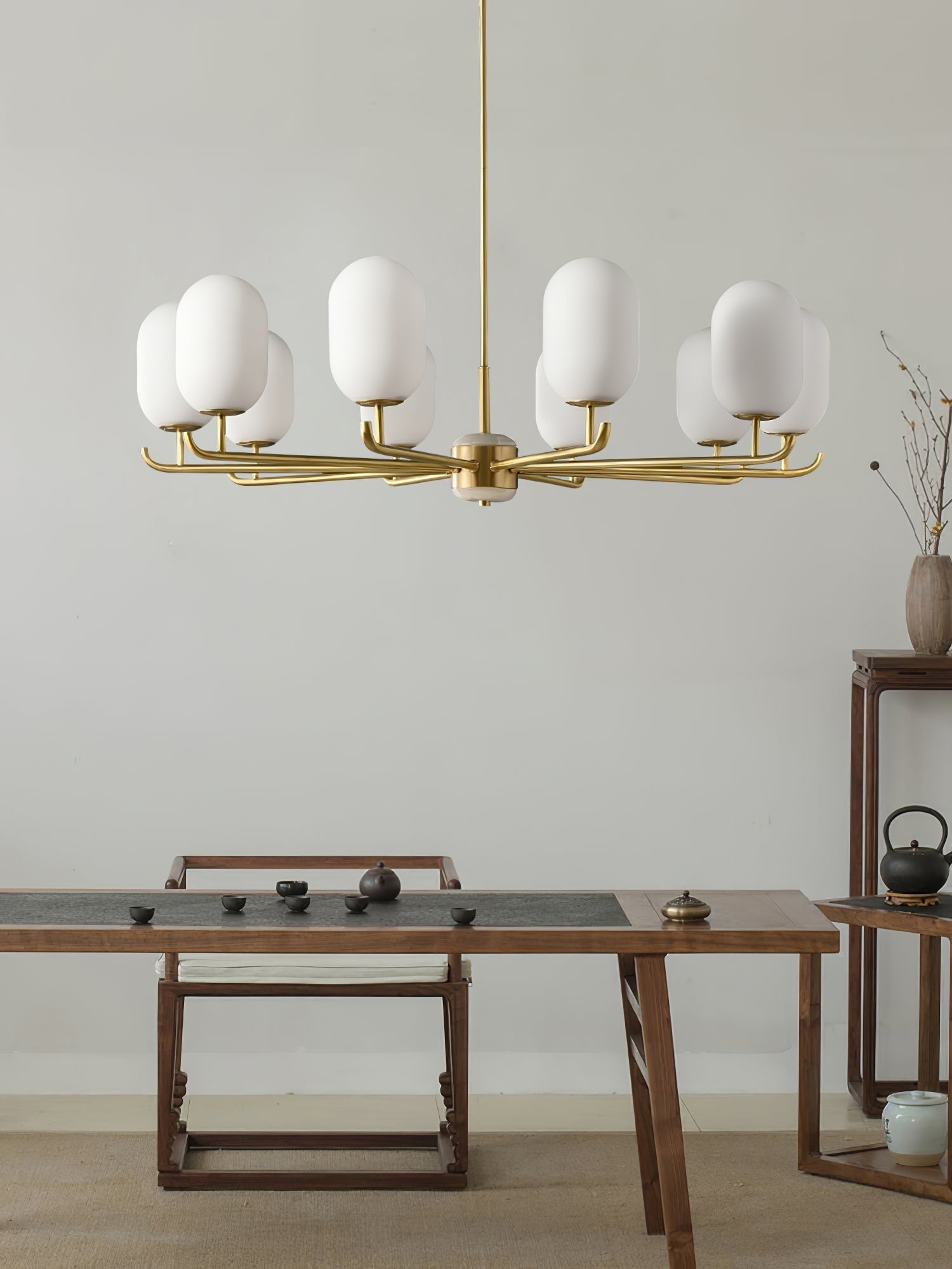 Freyza | Sifuvyn Modern Geometric Glass Chandelier – Modern Dining Room Living Room