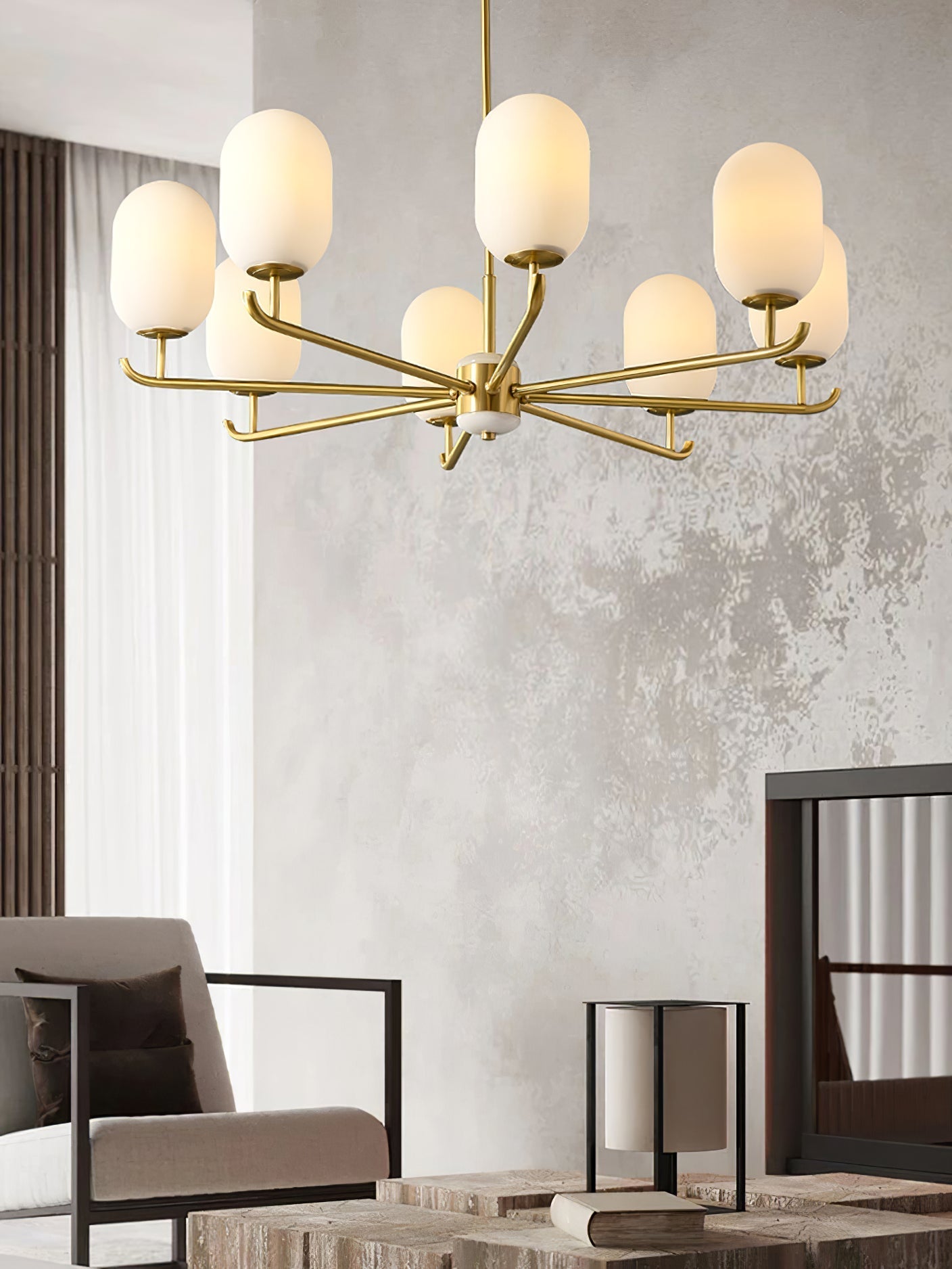 Freyza | Sifuvyn Modern Geometric Glass Chandelier – Modern Dining Room Living Room