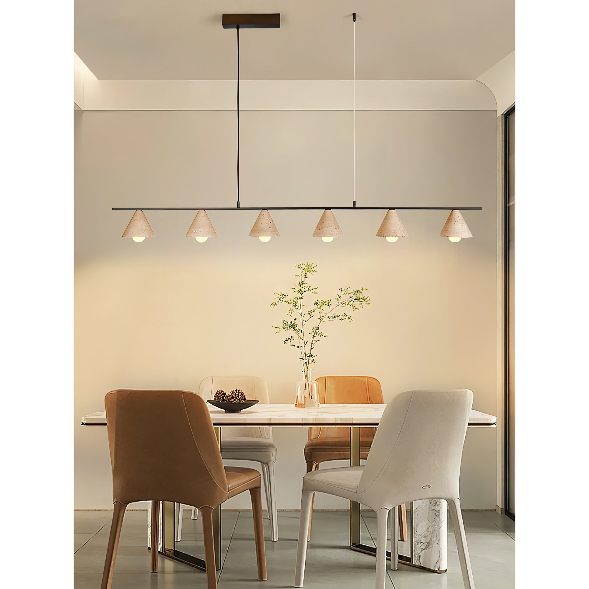 Freyza | Ulfuvyi Travertine Pendant Pendant Light – Kitchen Dining Room
