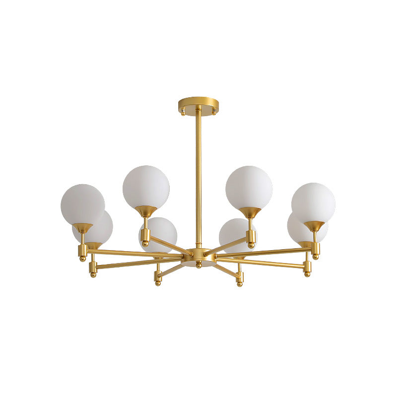 Freyza | Vatnuvyi Minimalist Globe Glass Chandelier – Minimalist Dining Room Living Room