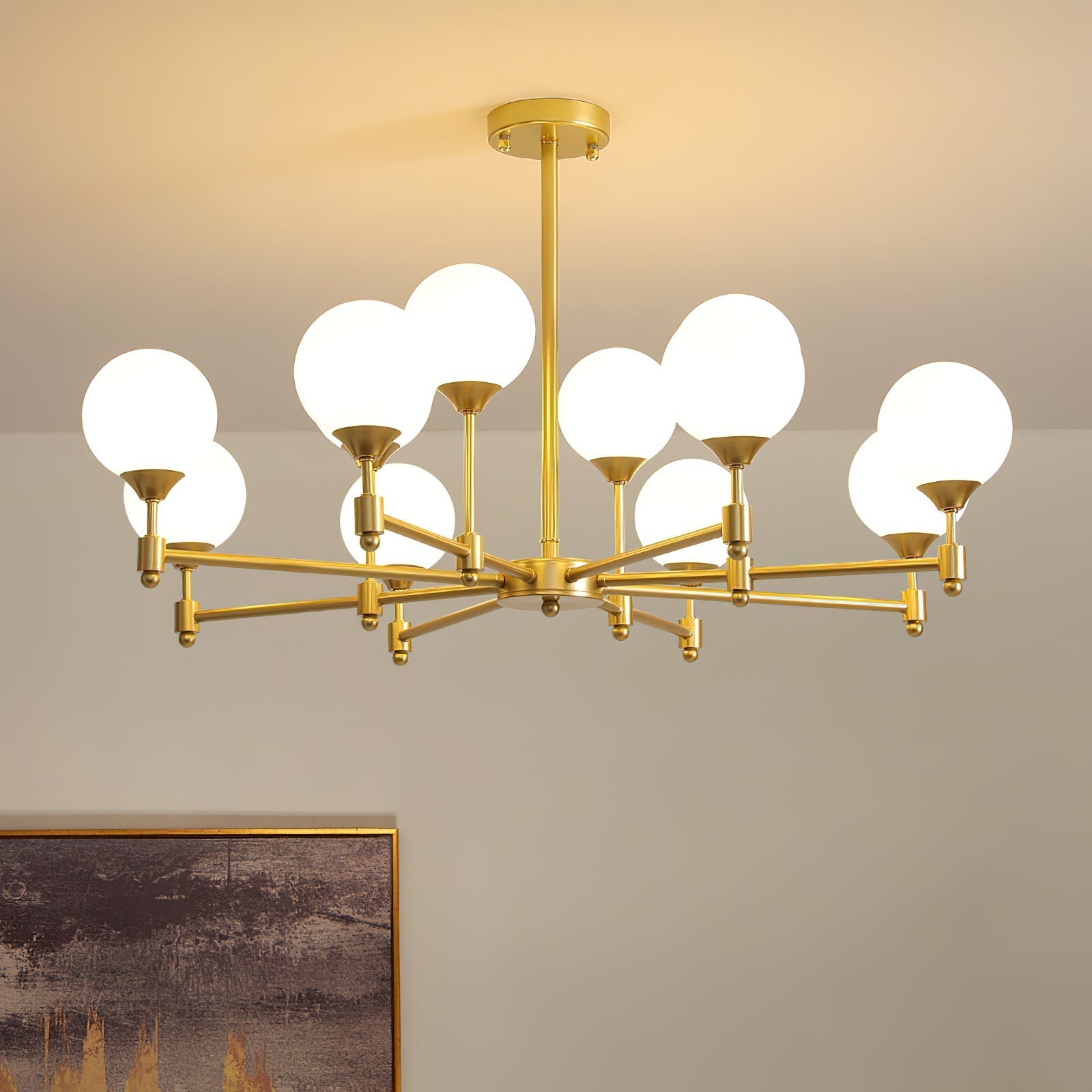 Freyza | Vatnuvyi Minimalist Globe Glass Chandelier – Minimalist Dining Room Living Room