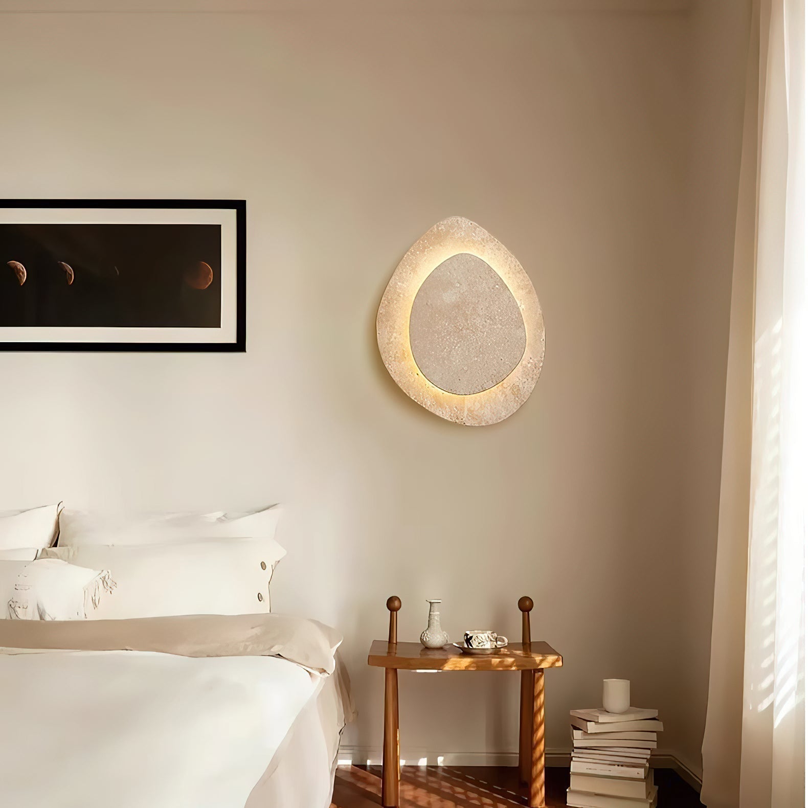 Freyza | Applique murale en travertin Yrvuvyn – Chambre, couloir