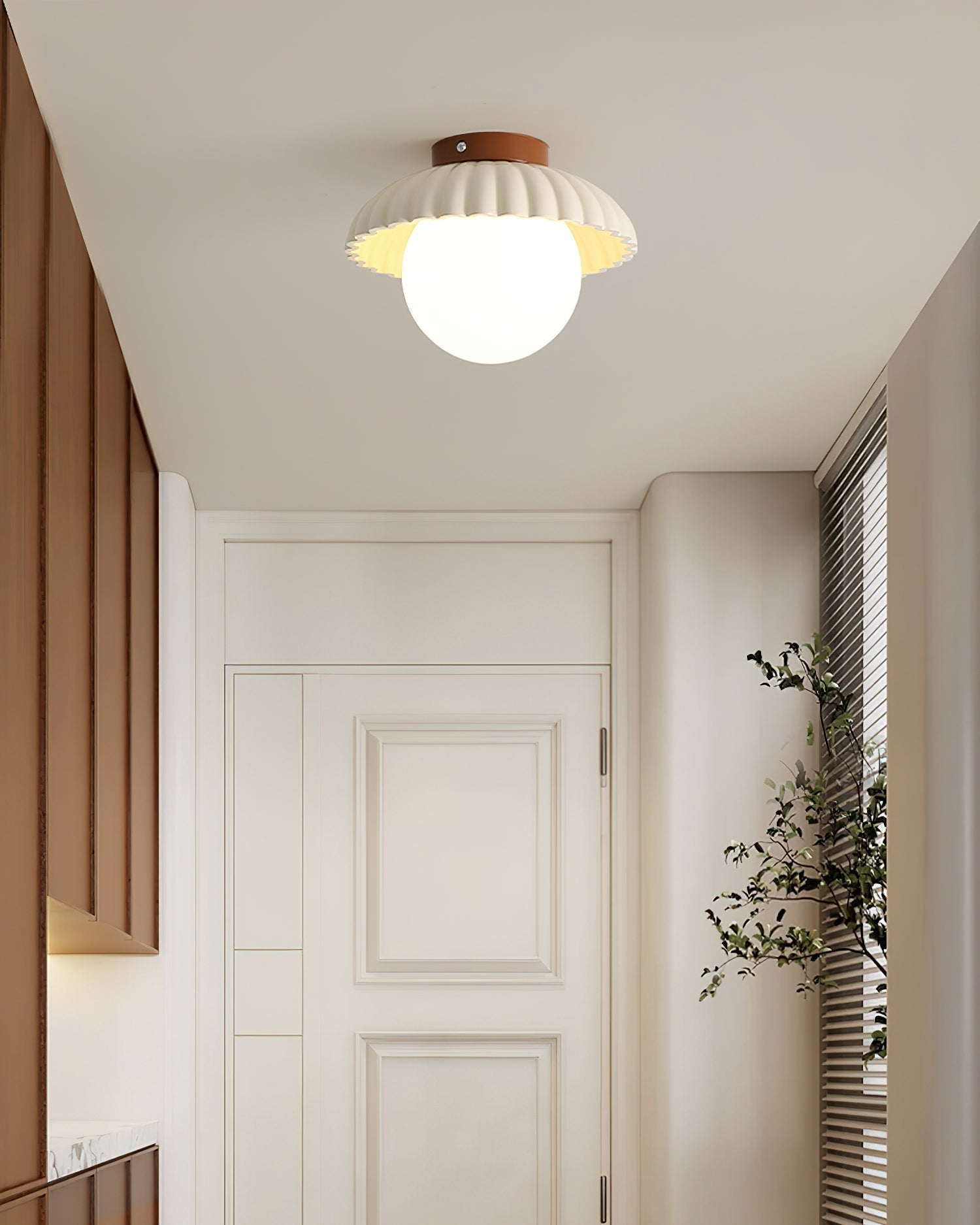 Freyza | Plafonnier lumineux à bord festonné – Chambre et salon