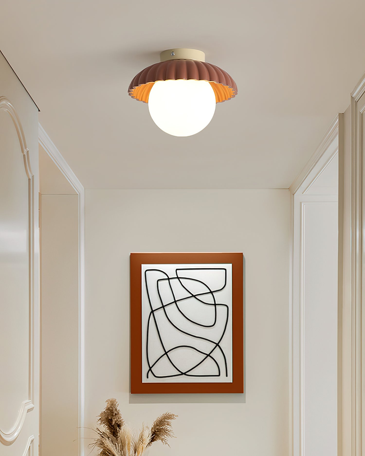 Freyza | Plafonnier lumineux à bord festonné – Chambre et salon