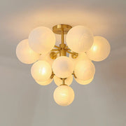 Freyza - Elegant Modern Brass Frosted Glass Chandelier